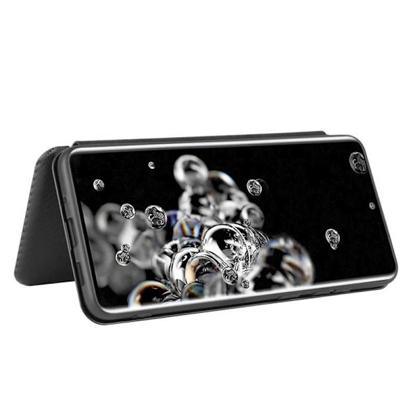 Samsung S20 Ultra Flip Case Cardrum CarbonDreams Black