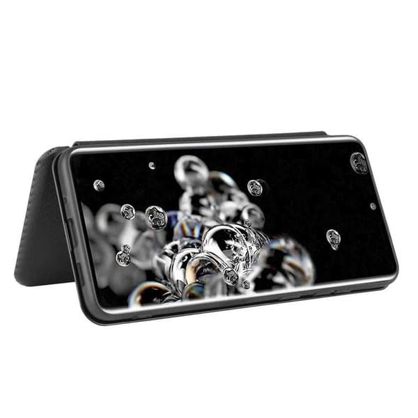 Samsung S20 Ultra Flip Case -korttipaikka CarbonDreams Black