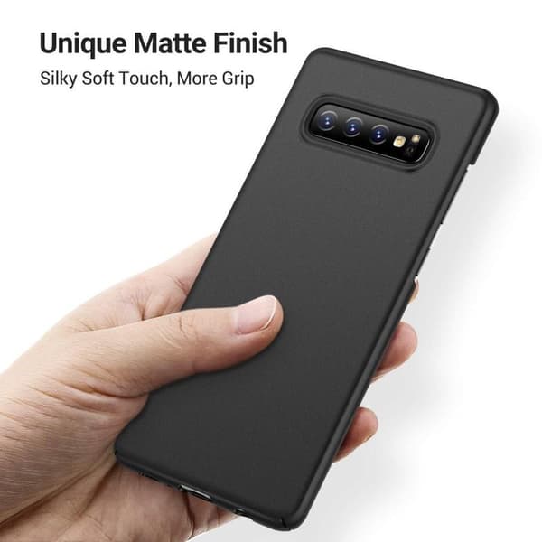 Samsung S10 Ultraohut kumipinnoitettu mattamusta Cover Basic® V2 Black