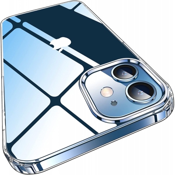 iPhone 12 Mini iskuja vaimentava silikonikotelo Simple Transparent