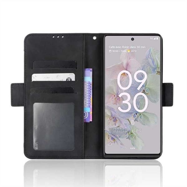 Google Pixel 7 Plånboksfodral PU-Läder 6-FACK Winston V3 Svart