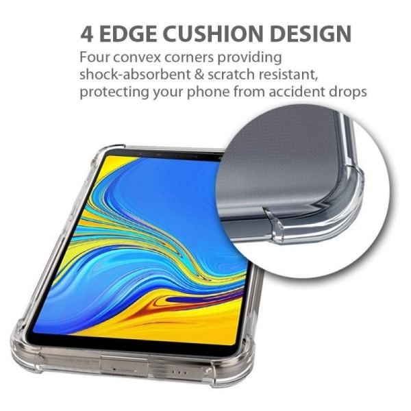 Samsung A7 2018 iskuja vaimentava silikonikuori Shockr Transparent