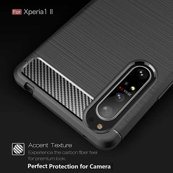 Xperia 1 II Shockproof Shell SlimCarbon (XQ-AT51) Black