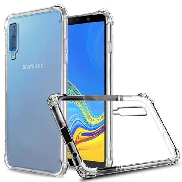 Samsung A7 2018 stødabsorberende silikone Shell Shockr Transparent