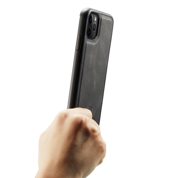 iPhone 11 Pro Stöttåligt Skal med Magnetisk Korthållare JeeHood Svart