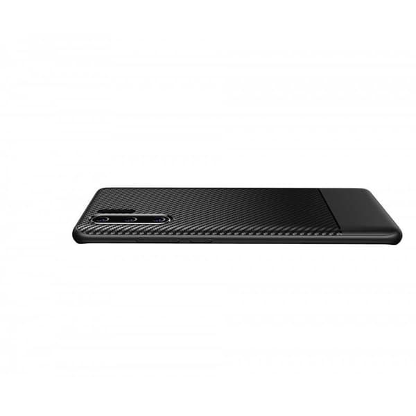 Samsung Note 10 Plus iskunkestävä FullCarbon kotelo Black