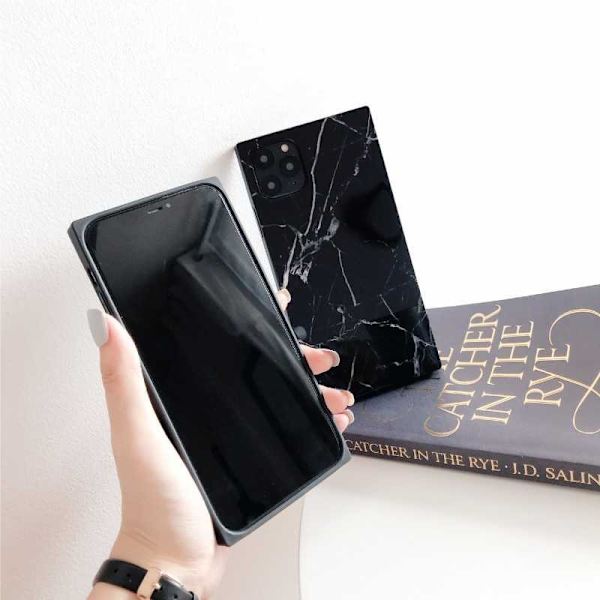 iPhone 11 Pro Tyylikäs Marble Shell Square Vit