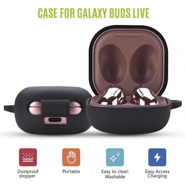Samsung Galaxy Buds Pro / Live Skyddsfodral i Silikon Svart