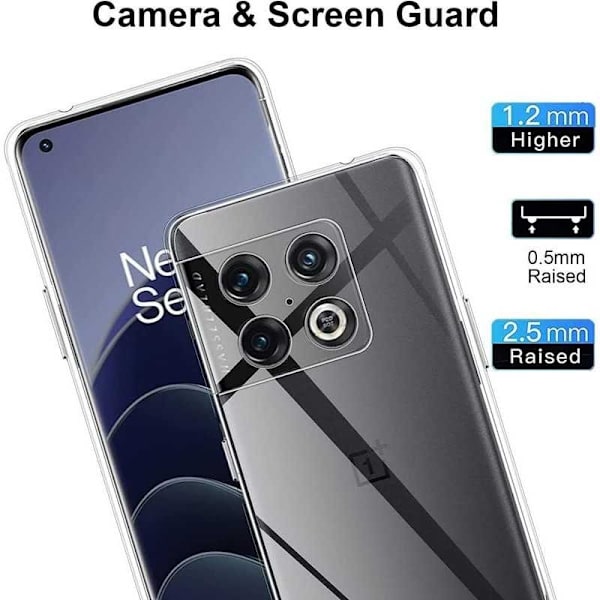 Oneplus 10T stødabsorberende silikonetui Simple Transparent