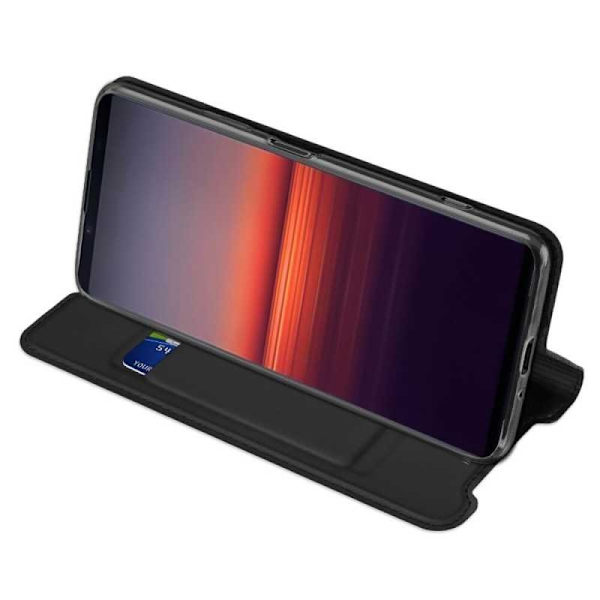 Xperia 1 IV Flipfodral Smooth Kortfack Black