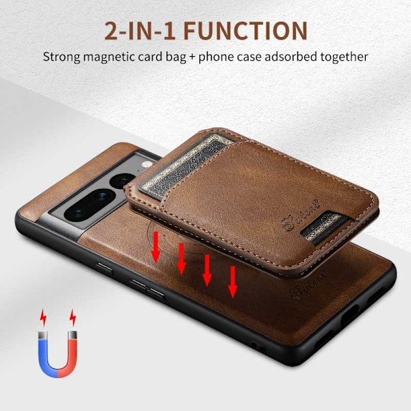 Suteni™ 2in1 Magsafe etui med kortholder Google Pixel 8 Pro - Svart