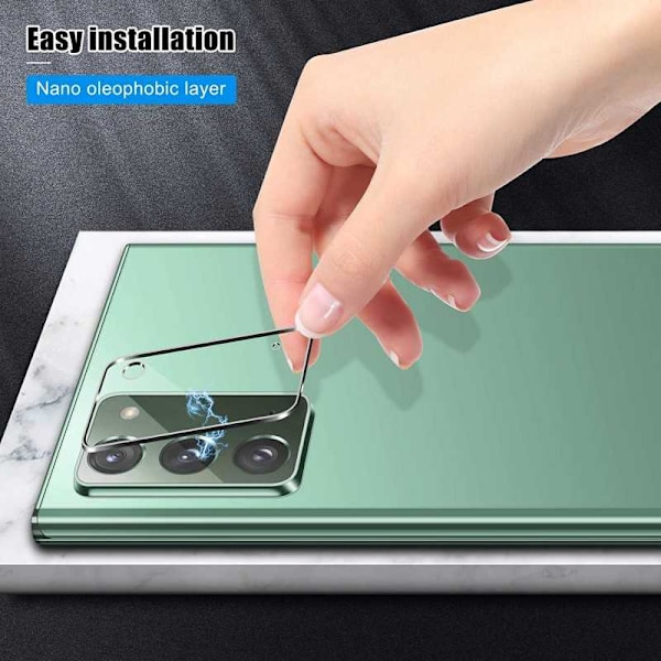 2-PACK Samsung Note 20 -kameran linssisuojus, joustava lasi Transparent