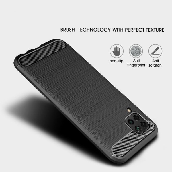 Huawei P40 Lite iskunkestävä iskunvaimennin SlimCarbon Black