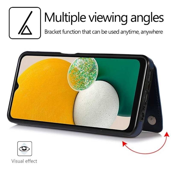 Samsung A54 5G Stöttåligt Skal Korthållare 3-FACK Flippr Svart