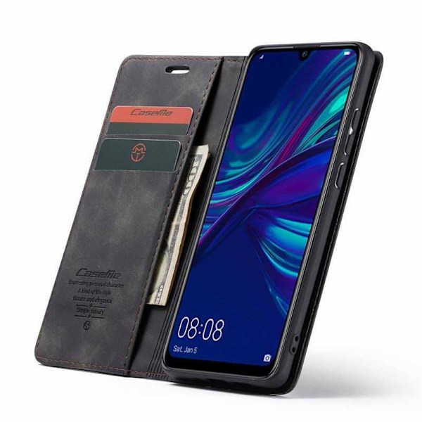 Huawei P Smart 2019 Elegant Flip Case CaseMe 3-RUMMET Black