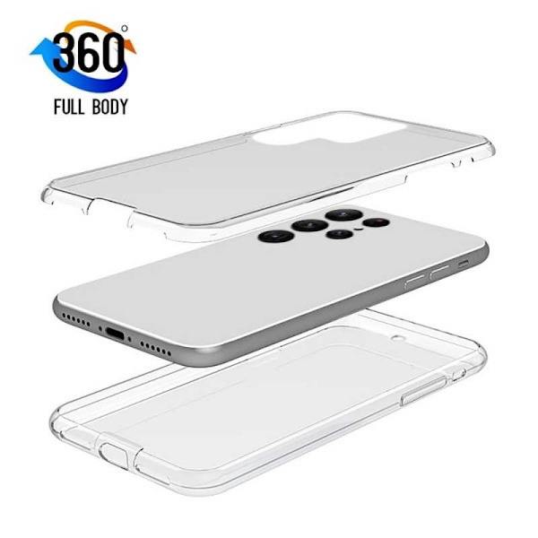 360° Heltäckande & Stötdämpande Skal Samsung S22 Ultra Transparent