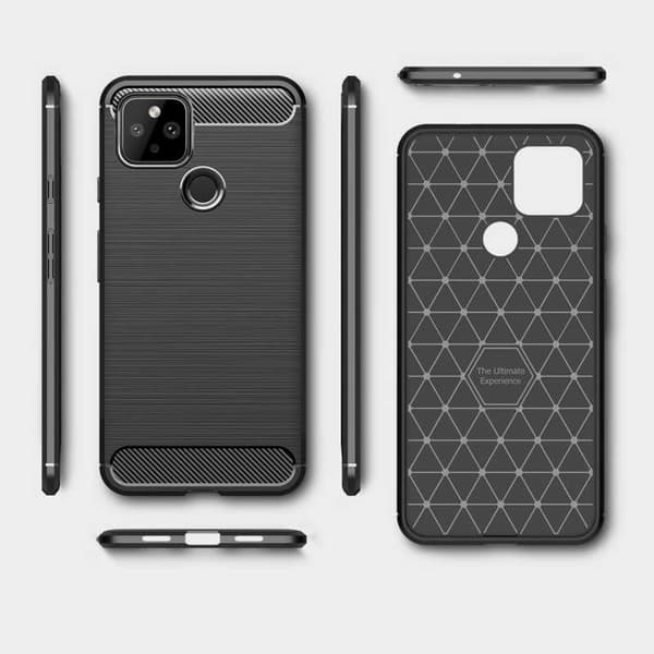 Google Pixel 5 Stöttåligt Skal SlimCarbon Svart