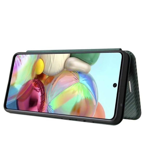 Samsung A72 5G Flip Case -korttipaikka CarbonDreams Green Green
