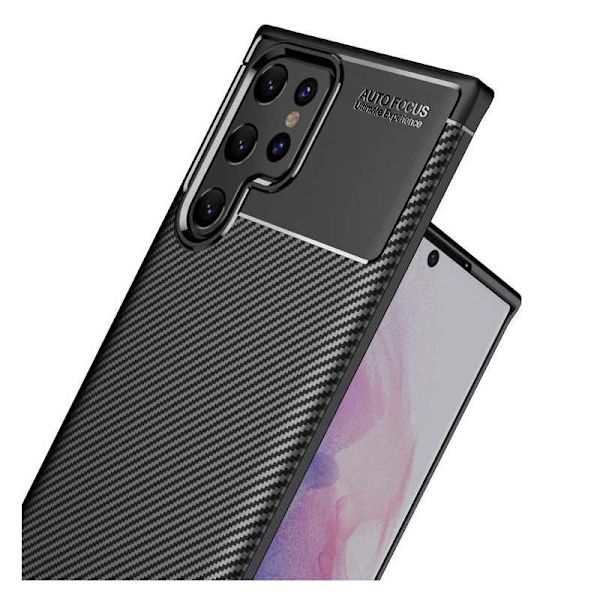 Samsung S22 Ultra Shockproof Slim Cover FullCarbon V4 Black