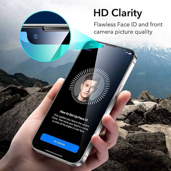 2-PACK iPhone 14 Plus Härdat Glas 0.26mm 2.5D 9H Fullframe Transparent
