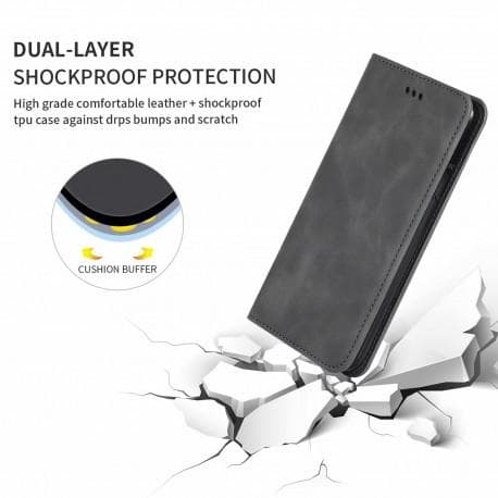 Samsung Galaxy S20 Flipfodral Kortfack Mocka® Svart