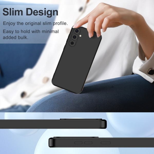 Samsung S23 FE blødt gummibelagt mat sort cover