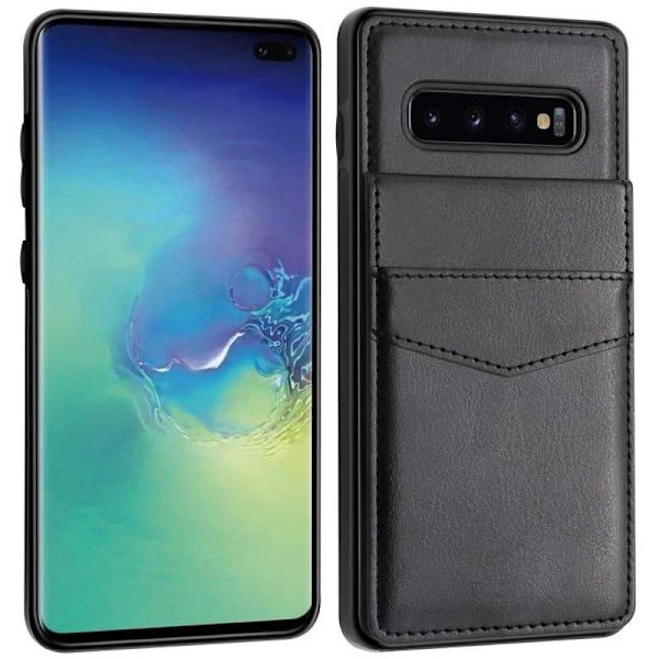 Samsung S10e Mobilskal Korthållare 4-FACK Retro V3 Svart