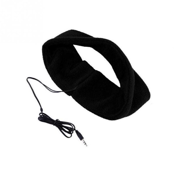 Pandebånd med hovedtelefoner med ledning - Sort Black