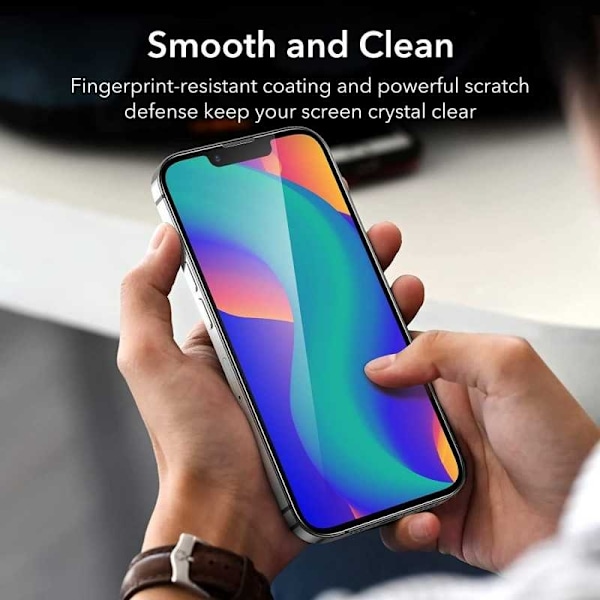 2-PACK iPhone 14 FullFrame 0,26 mm 2,5D 9H karkaistu lasi Transparent