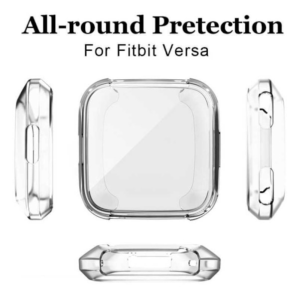 Täysi peittävä ultraohut TPU-kotelo Fitbit Versa Liquid Transparent
