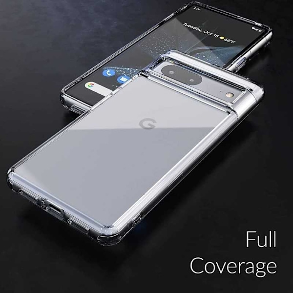 Google Pixel 8 Stöttåligt Genomskinligt Skal Simple Transparent