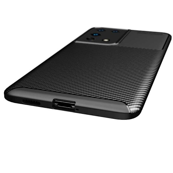 Samsung S21 Ultra Iskunkestävä Slim Cover FullCarbon V4 Black