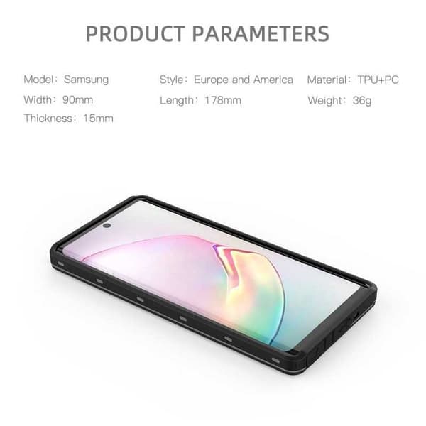 Samsung Note 20 Ultra Full Coverage Vedenpitävä Premium Cover - 2m Transparent