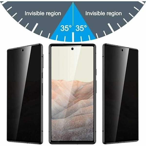 Google Pixel 8 Privacy Hærdet glas 0,26 mm 3D 9H Transparent