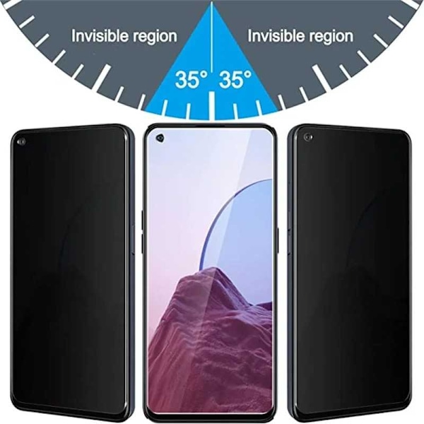 OnePlus Nord CE 2 Lite 5G Privacy Härdat glas 0.26mm 2.5D 9H