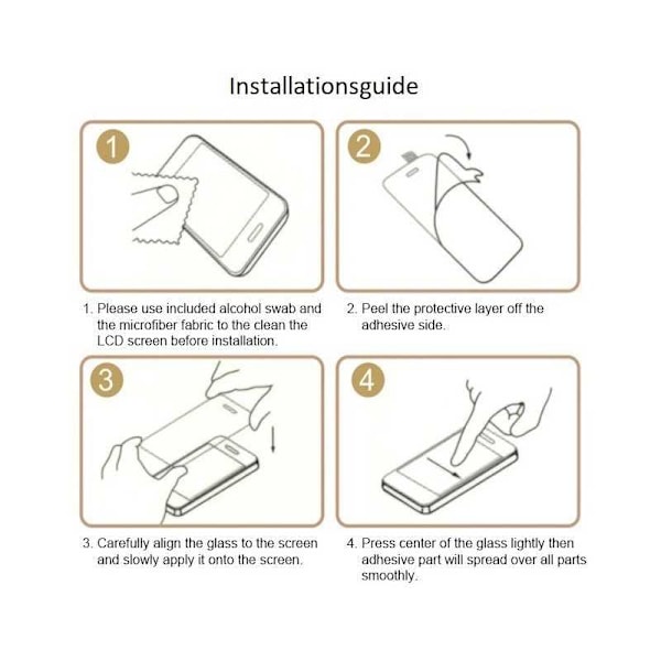 2-PACK Redmi Note 9 Härdat Glas 0.26mm 2.5D 9H Fullframe Transparent