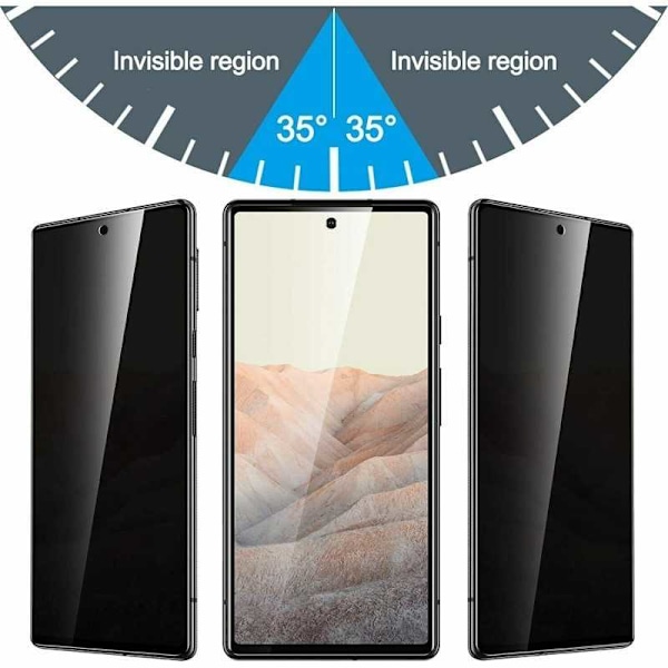 2-PACK Google Pixel Fold Privacy Härdat glas 0.26mm 2.5D 9H Transparent