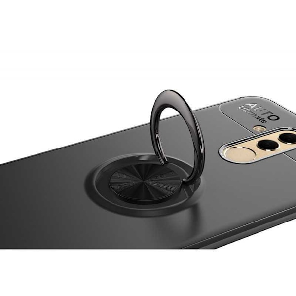 Mate 20 Lite Praktisk Stöttåligt Skal med Ringhållare V3 SNE-LX1 Svart