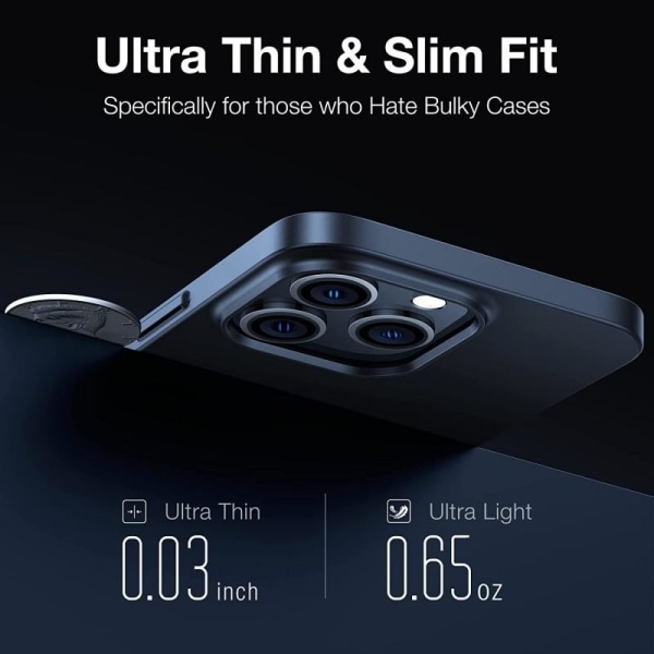 iPhone 14 Pro Max Ultratynn gummibelagt Matt farget Basic® V2 Black iPhone 11