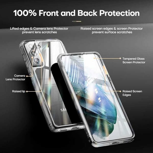 Stöttåligt Skal 3in1 för Samsung S22 Plus Transparent