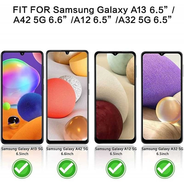 2-PACK Samsung A13 4G Privacy Härdat glas 0.26mm 2.5D 9H Transparent