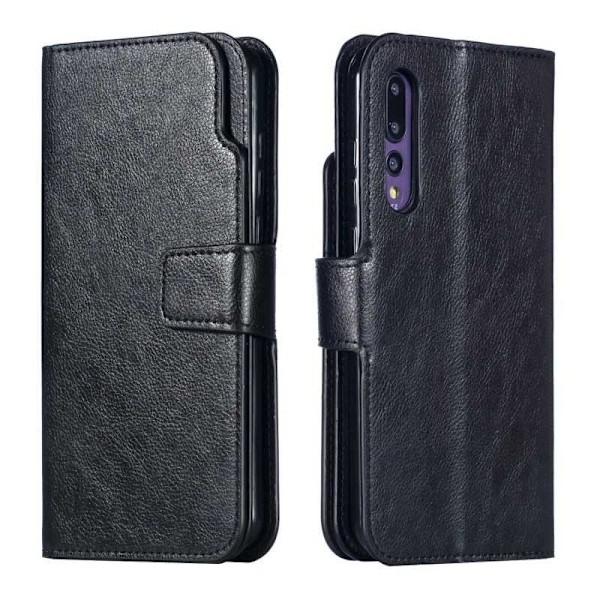 Huawei P20 Pro Praktisk Plånboksfodral med 12-Fack Array V4 Svart