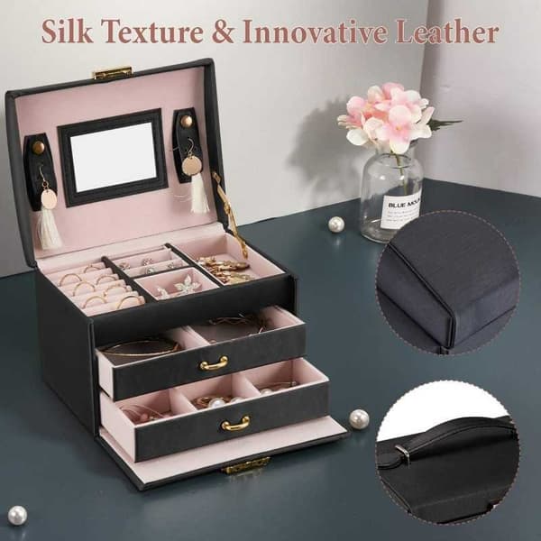 Juvelbox / Smyckesbox / Smyckeskrin Svart