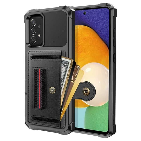 Samsung A72 4G / 5G Iskunkestävä kansi korttipaikalla Solid V2 Black