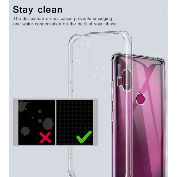 Motorola One Hyper -iskuja vaimentava silikonikotelo Simple Transparent