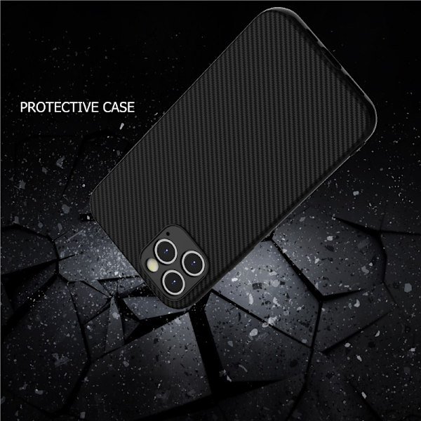 iPhone 12 Pro Max Stöttåligt Skal FullCarbon V2 Svart