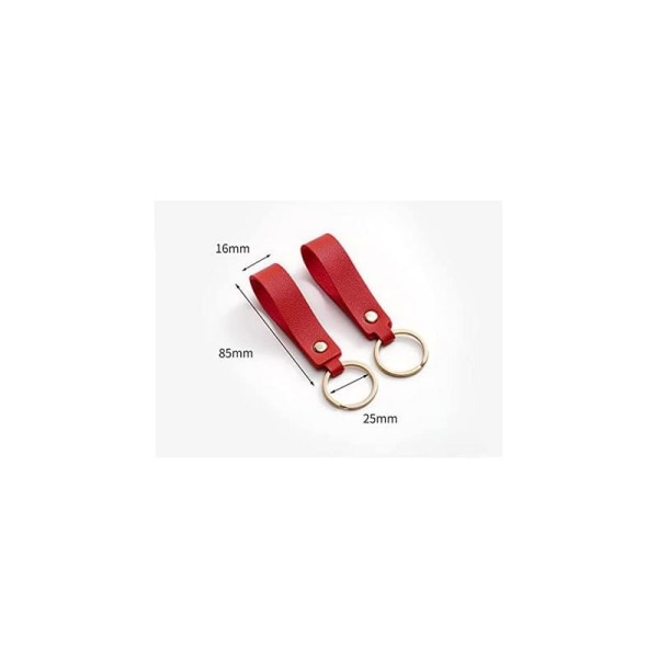 3-PACK Handgjord Nyckelring av ECO-Läder Rosa