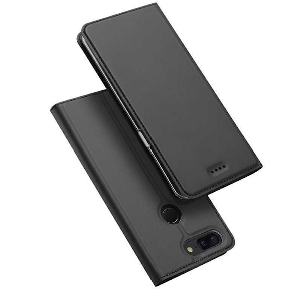 OnePlus 5 Flip Case Skin Pro korttilokerolla Svart