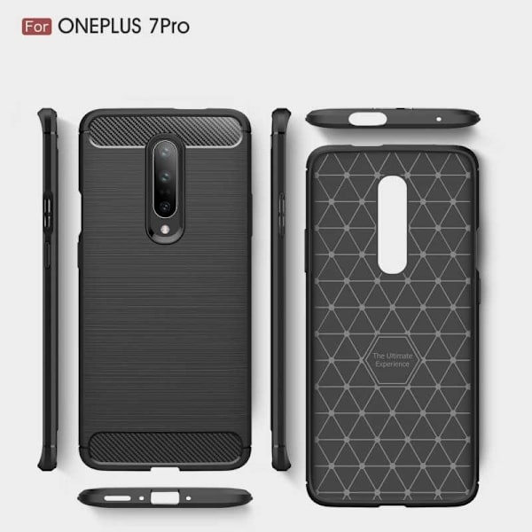 Oneplus 7 Shock Resistant Shock Absorbing Shell SlimCarbon Black
