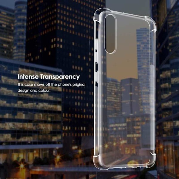 Huawei P30 stødabsorberende silikone Shell Shockr Transparent